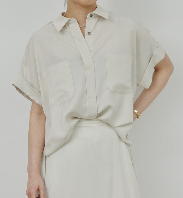  「【セットアップ対応】ミリタリーハーフスリーブシャツ」|シャツ・ブラウス|