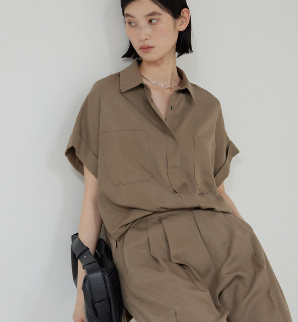  「【セットアップ対応】ミリタリーハーフスリーブシャツ」|シャツ・ブラウス|