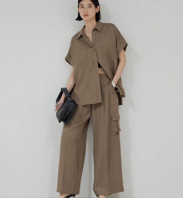  「【セットアップ対応】ミリタリーハーフスリーブシャツ」|シャツ・ブラウス|