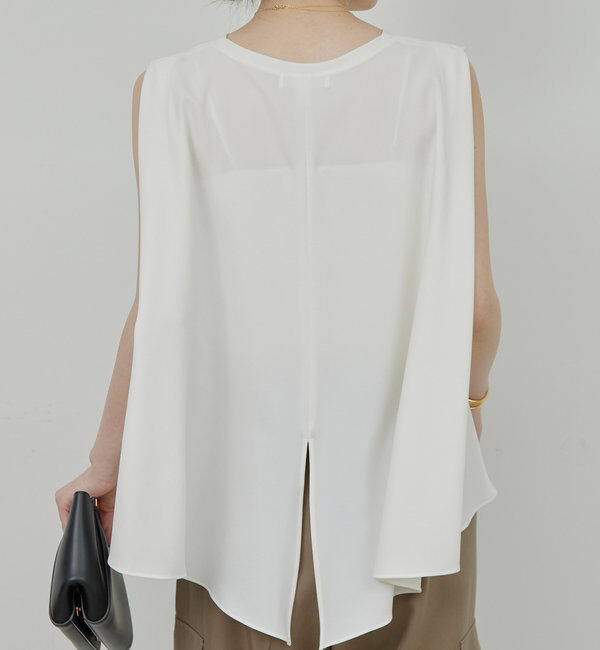  「【セットアップ対応】ジョーゼットバックスリットノースリーブ」|シャツ・ブラウス|