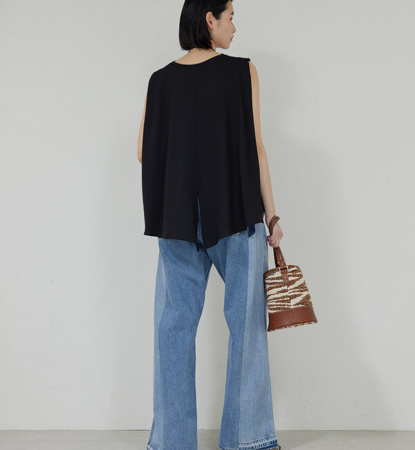  「【セットアップ対応】ジョーゼットバックスリットノースリーブ」|シャツ・ブラウス|