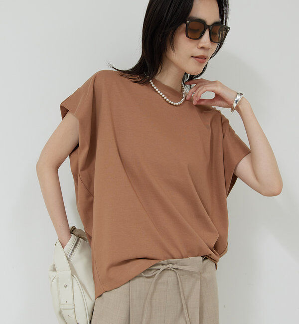  「タックコクーンTシャツ」|Tシャツ・カットソー|キャメル