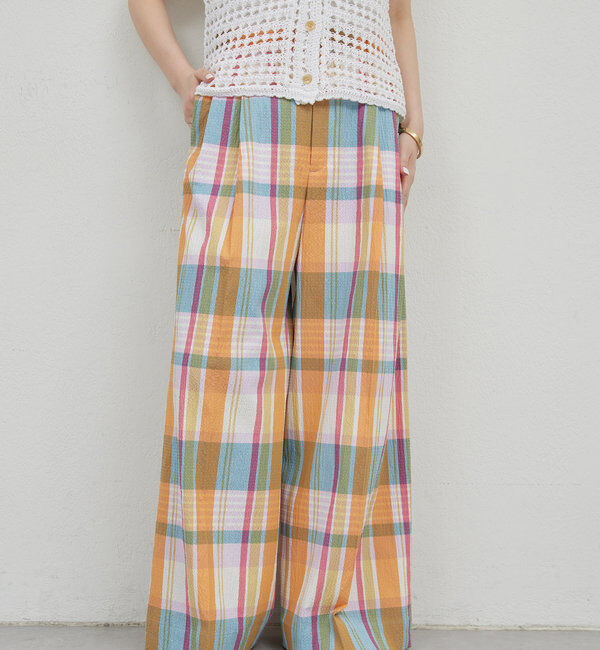  「【HERITANOVUM】【セットアップ対応】マドラスタックパンツ」|チノ|オレンジ