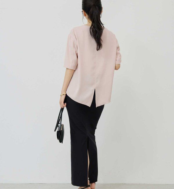  「バックスリットハーフスリーブブラウス」|シャツ・ブラウス|