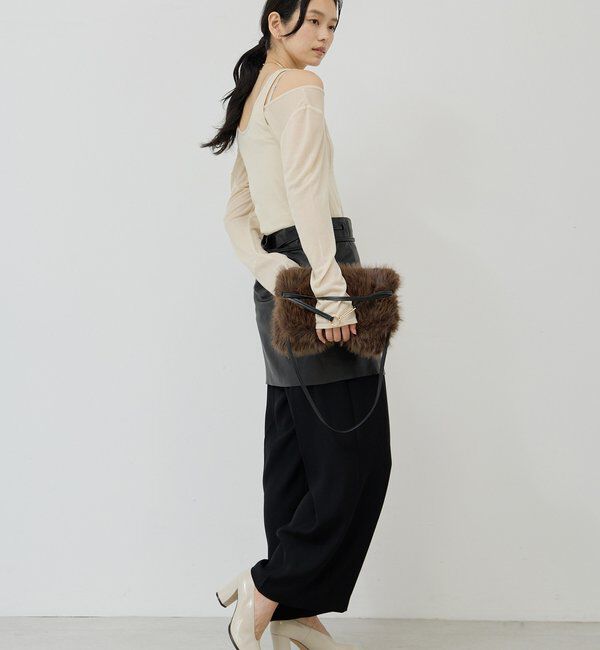  「レザーラップスカート」|スカート|