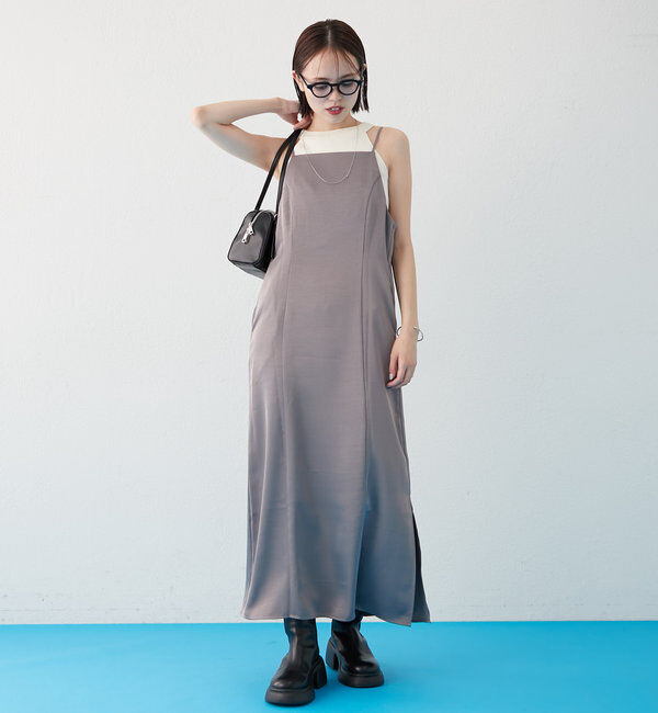  「[森川企画]パイピングレースキャミワンピースSET」|ワンピース|