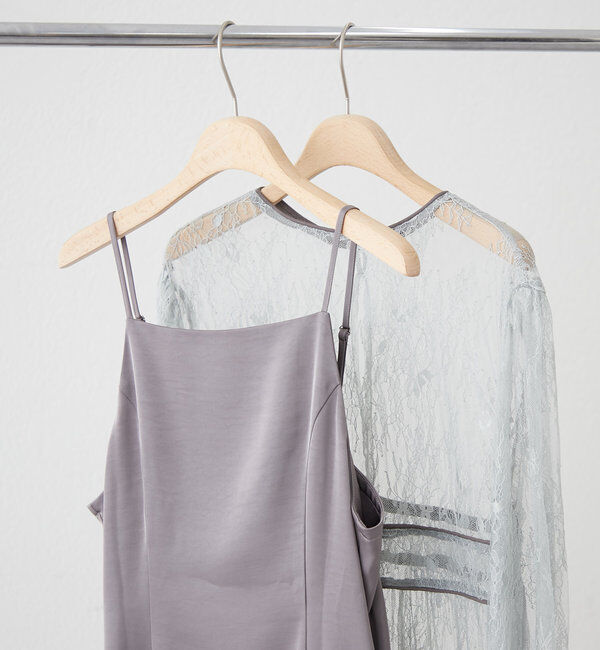  「[森川企画]パイピングレースキャミワンピースSET」|ワンピース|