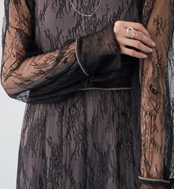  「[森川企画]パイピングレースキャミワンピースSET」|ワンピース|