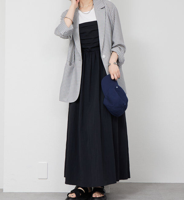  「【軽い着心地。暑い日も◎】シアーチェックジャケット」|テーラードジャケット|