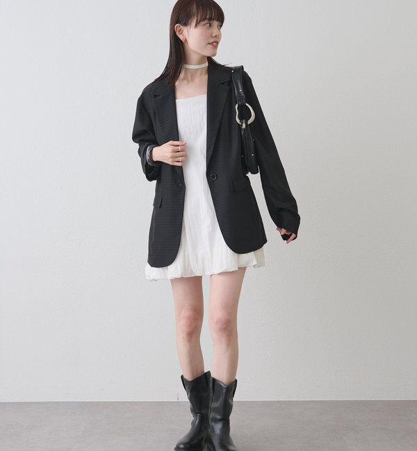  「【軽い着心地。暑い日も◎】シアーチェックジャケット」|テーラードジャケット|