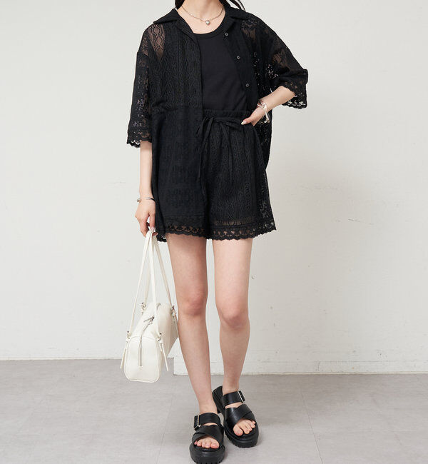  「パッチワークレースショートパンツ」|チノ|