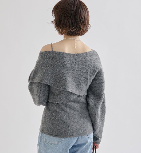  「クロスニットスリットキャミSET」|ニット・セーター|