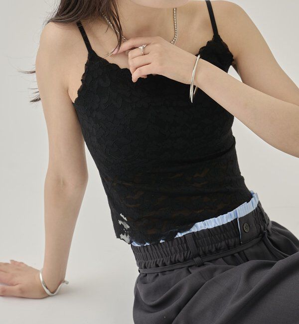  「パット付きレースキャミソール」|キャミソール|