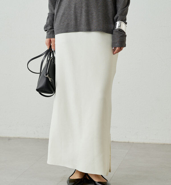  「【Lサイズも登場！】ポンチZIPタイトスカート」|スカート|