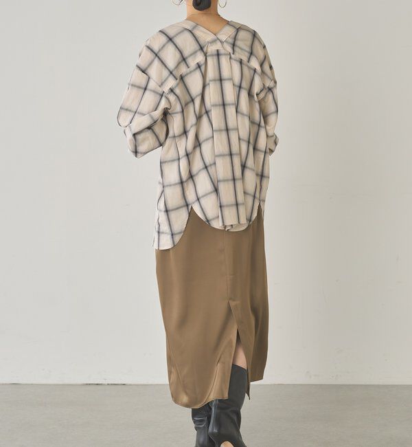  「サテンタンクワンピース」|ワンピース|