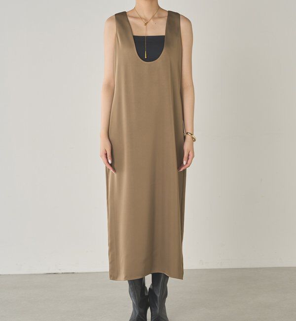  「サテンタンクワンピース」|ワンピース|