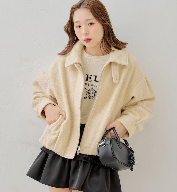  「スタンドツイードジップブルゾン」|ブルゾン・スタジャン|