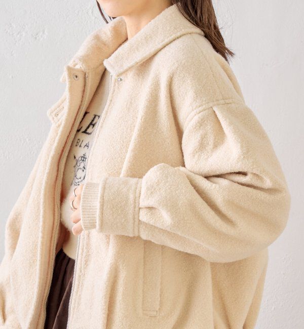  「スタンドツイードジップブルゾン」|ブルゾン・スタジャン|