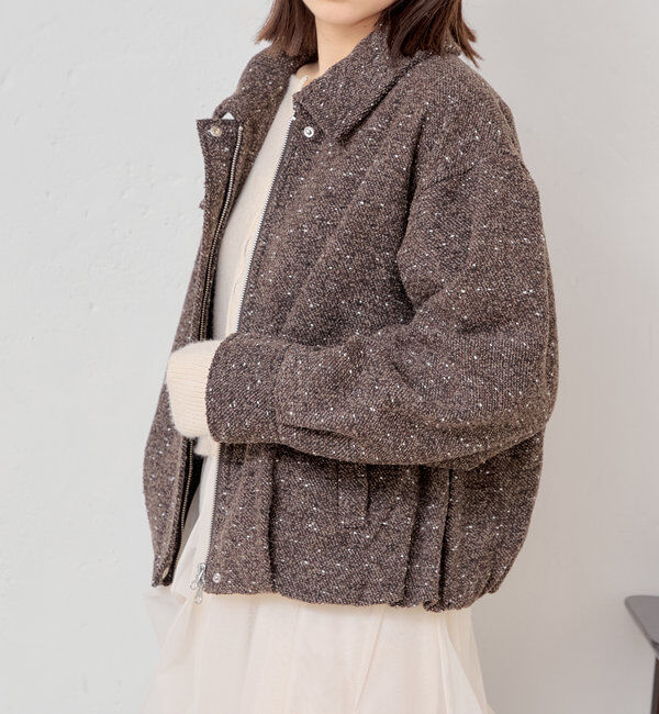  「スタンドツイードジップブルゾン」|ブルゾン・スタジャン|