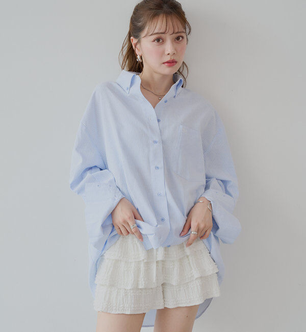 「ワンポイントルーズシャツ」|シャツ・ブラウス|