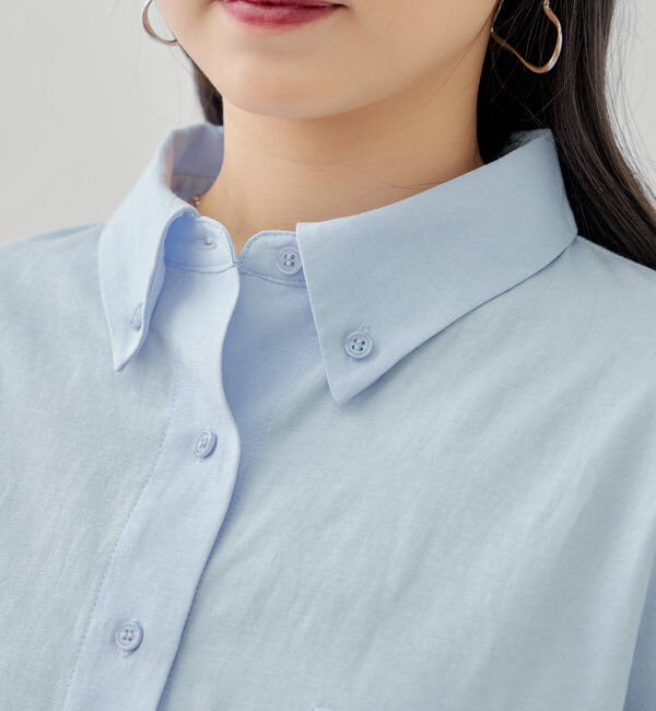  「ワンポイントルーズシャツ」|シャツ・ブラウス|