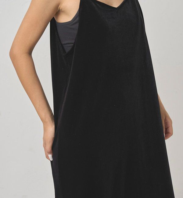  「ベロア Iラインキャミワンピ」|ワンピース|