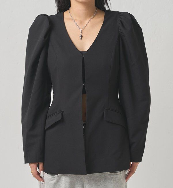  「【SixM/シックスエム】  パフスリーブジャケット」|テーラードジャケット|