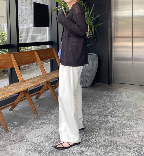  「【累計2万本突破！】【低身長・高身長サイズあり】2タックワイドパンツ」|チノ|