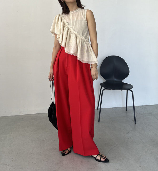  「【累計2万本突破！】【低身長・高身長サイズあり】2タックワイドパンツ」|チノ|