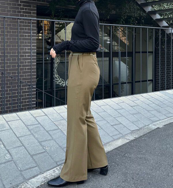  「ハイネック袖ギャザーロンT」|Tシャツ・カットソー|