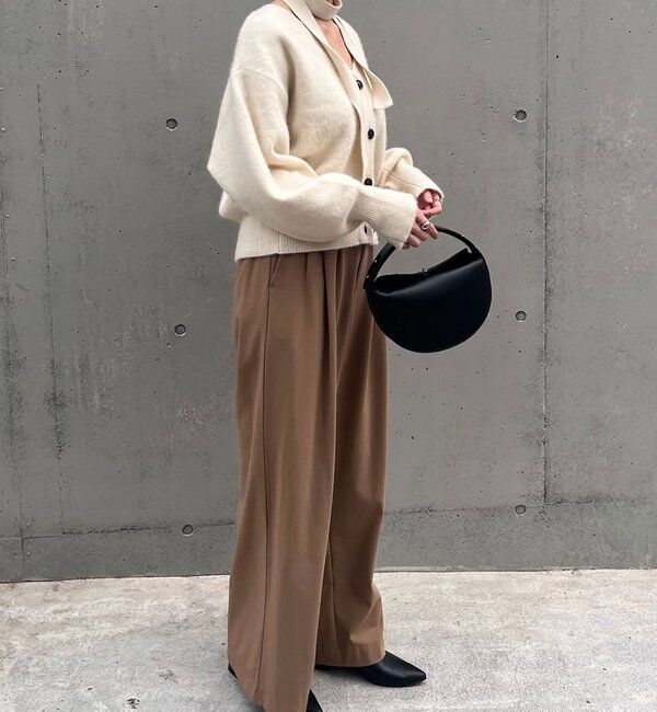  「ファーウールタイ付きカーディガン」|カーディガン|