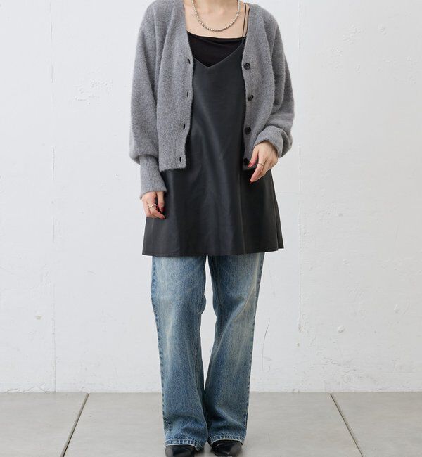 「ファーウールタイ付きカーディガン」|カーディガン|