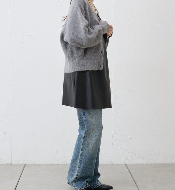  「ファーウールタイ付きカーディガン」|カーディガン|