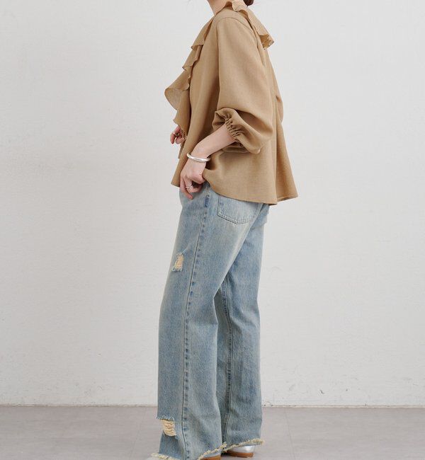  「【26SS予約】フリルカラーブラウス」|シャツ・ブラウス|