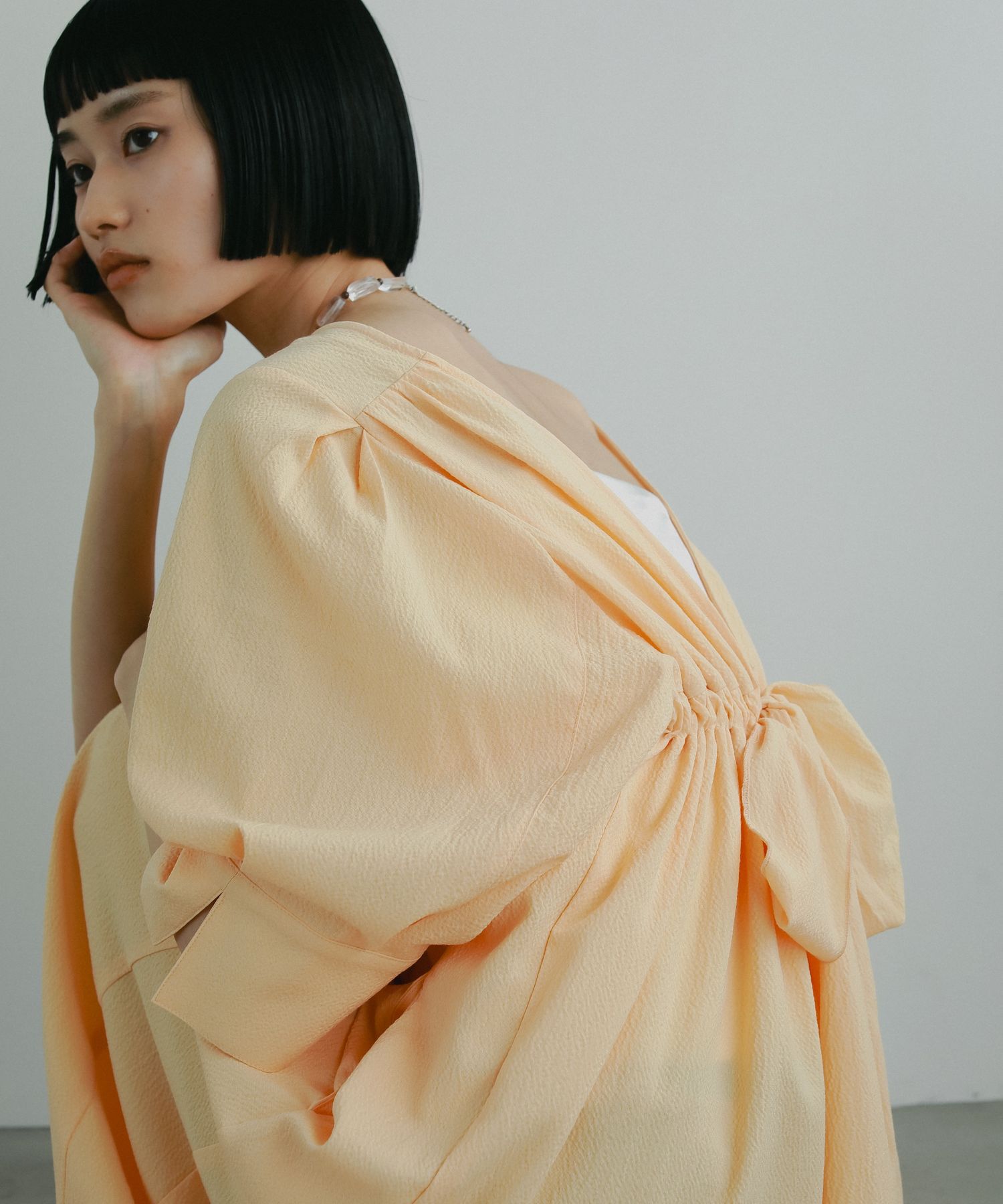 A part by 「シャーリングリボンワンピース」|ワンピース|