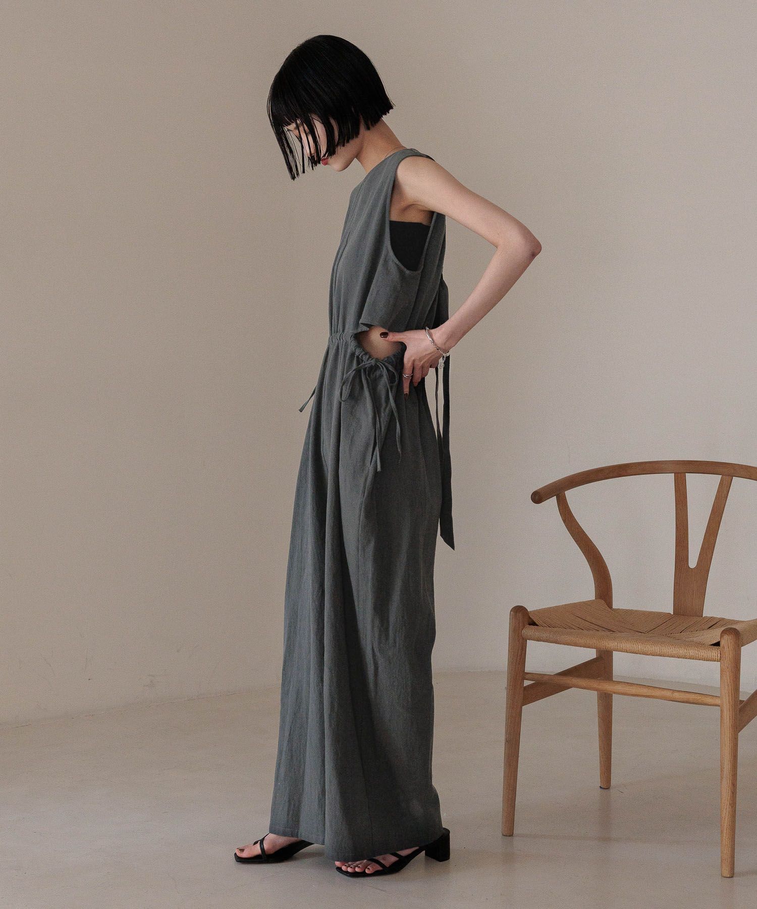 LOWRYS FARM「バックリボンオールインワン」|オールインワン|