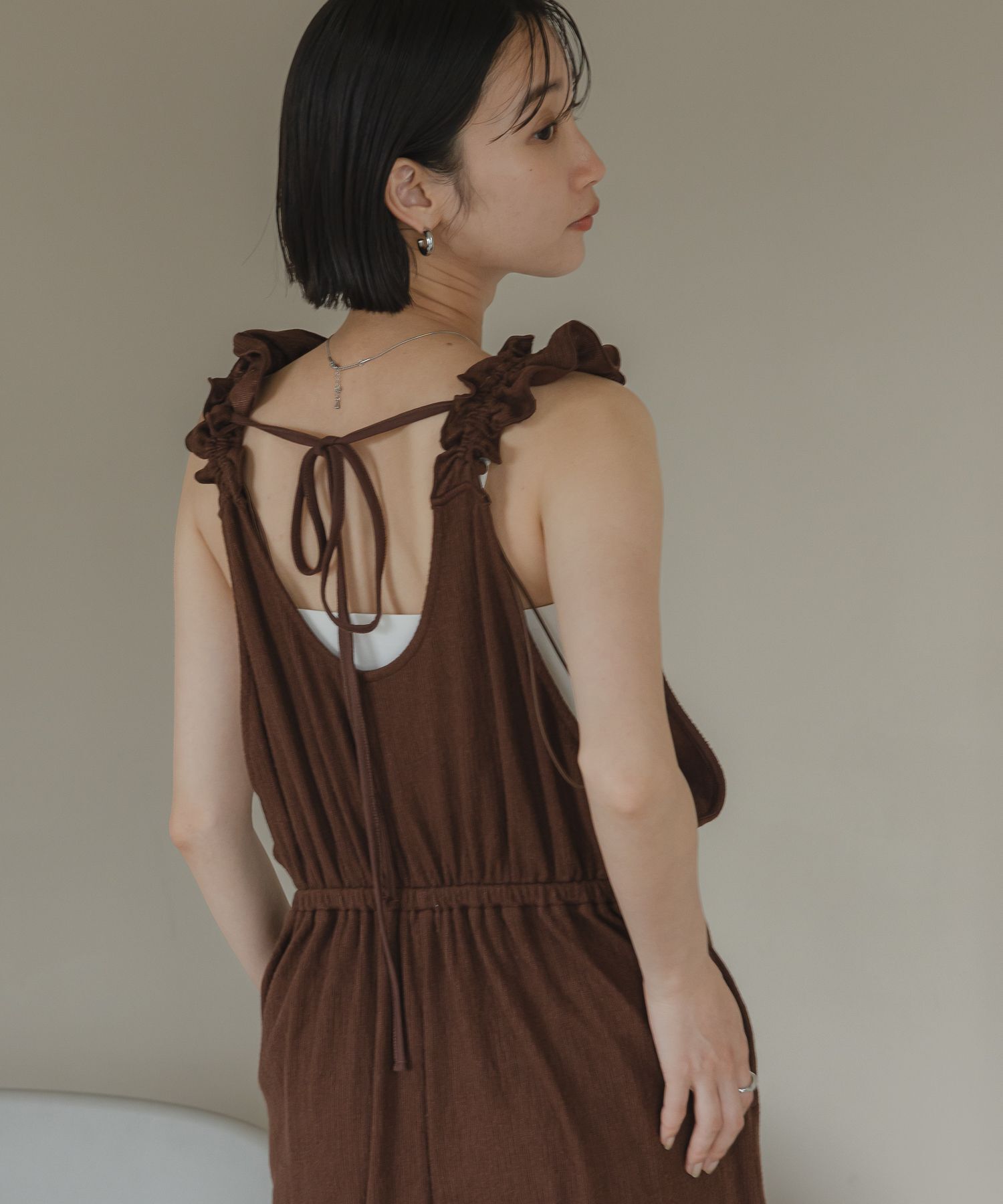 LOWRYS FARM「フリルサロペット」|オールインワン|