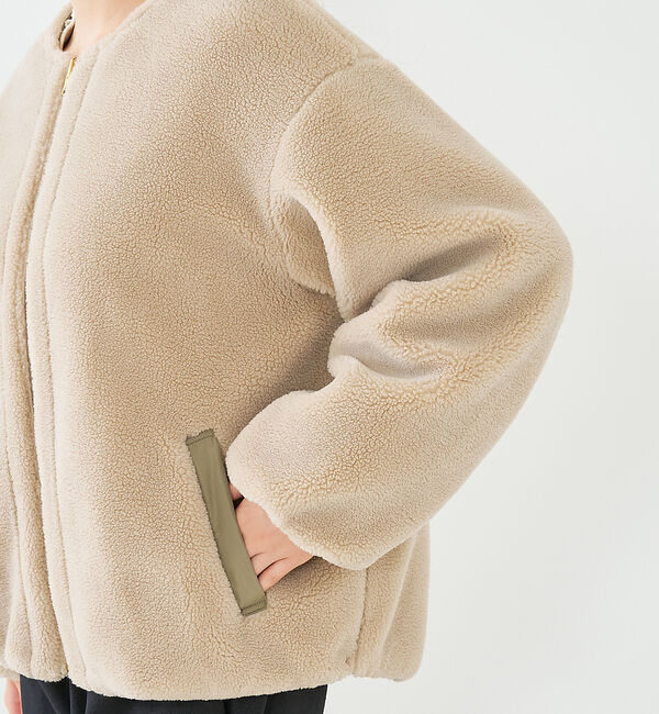 collex「【一部WEB限定カラー】タフタ&times;ボア リバーシブル中綿ブルゾン」|ブルゾン・スタジャン|