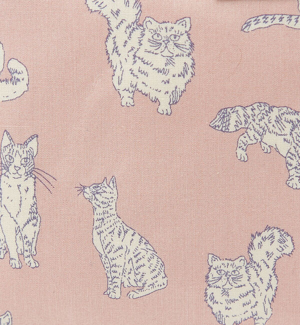 collex「リバティプリント BASICポーチL ミャオウ  猫柄」|ポーチ|