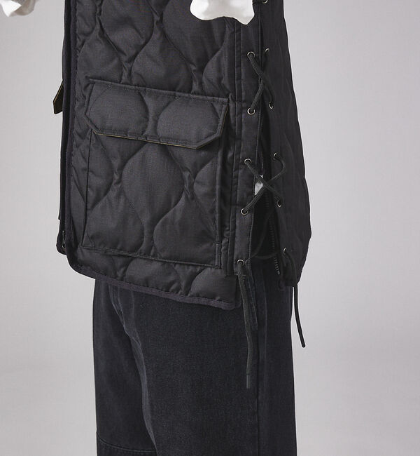 ABAHOUSE「【WEB限定】TAION MILITARY LACE UP V NECK DOW」|ミリタリー・モッズコート|