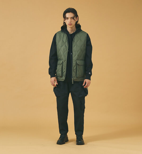ABAHOUSE「【WEB限定】TAION MILITARY LACE UP V NECK DOW」|ミリタリー・モッズコート|