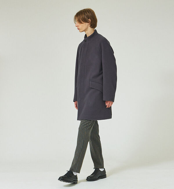 ABAHOUSE「【メリノウール】リバースカルゼ メルトン スタンドカラーコート」|その他|