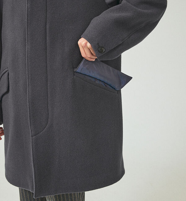 ABAHOUSE「【メリノウール】リバースカルゼ メルトン スタンドカラーコート」|その他|