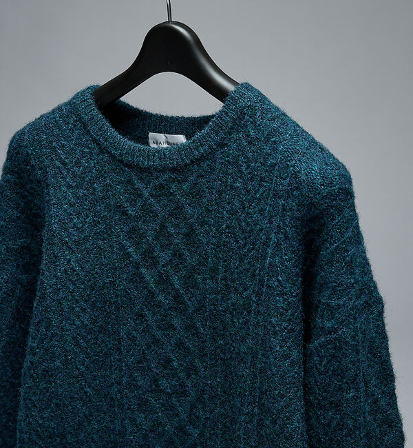 ABAHOUSE「WOOL MIX メランジシャギー アランニット【予約】」|ニット・セーター|