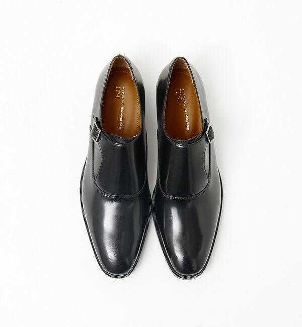 alfredoBANNISTER「【一部店舗＋WEB限定】セミスクエアトゥ シングルモンク プレーントゥ シューズ」|ビジネス・ドレスシューズ|