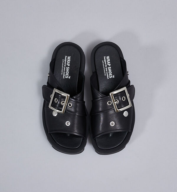 alfredoBANNISTER「【WRAP SHOES】ライダースバックル ボリュームソール スライドサンダル」|サンダル|