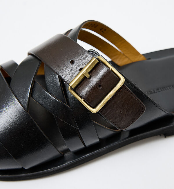 alfredoBANNISTER「【WEB別注】マルチクロスレザーサンダル」|サンダル|