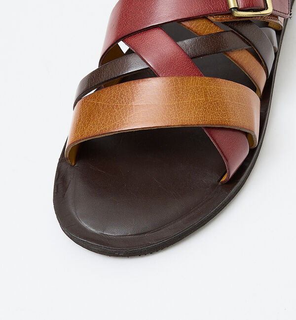 alfredoBANNISTER「【WEB別注】マルチクロスレザーサンダル」|サンダル|