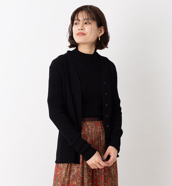 Rouge vif「変形リブカーディガン」|カーディガン|
