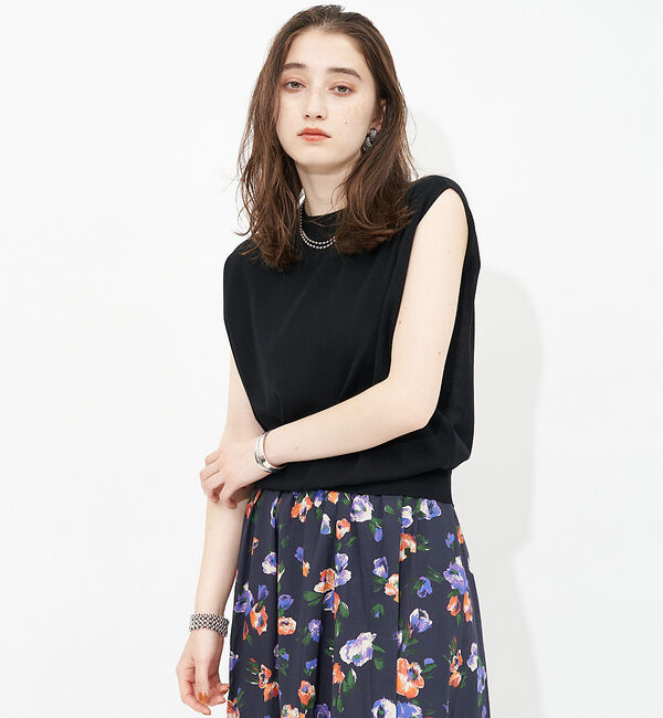 Rouge vif「ウォッシャブルニットプルオーバー」|ニット・セーター|ブラック